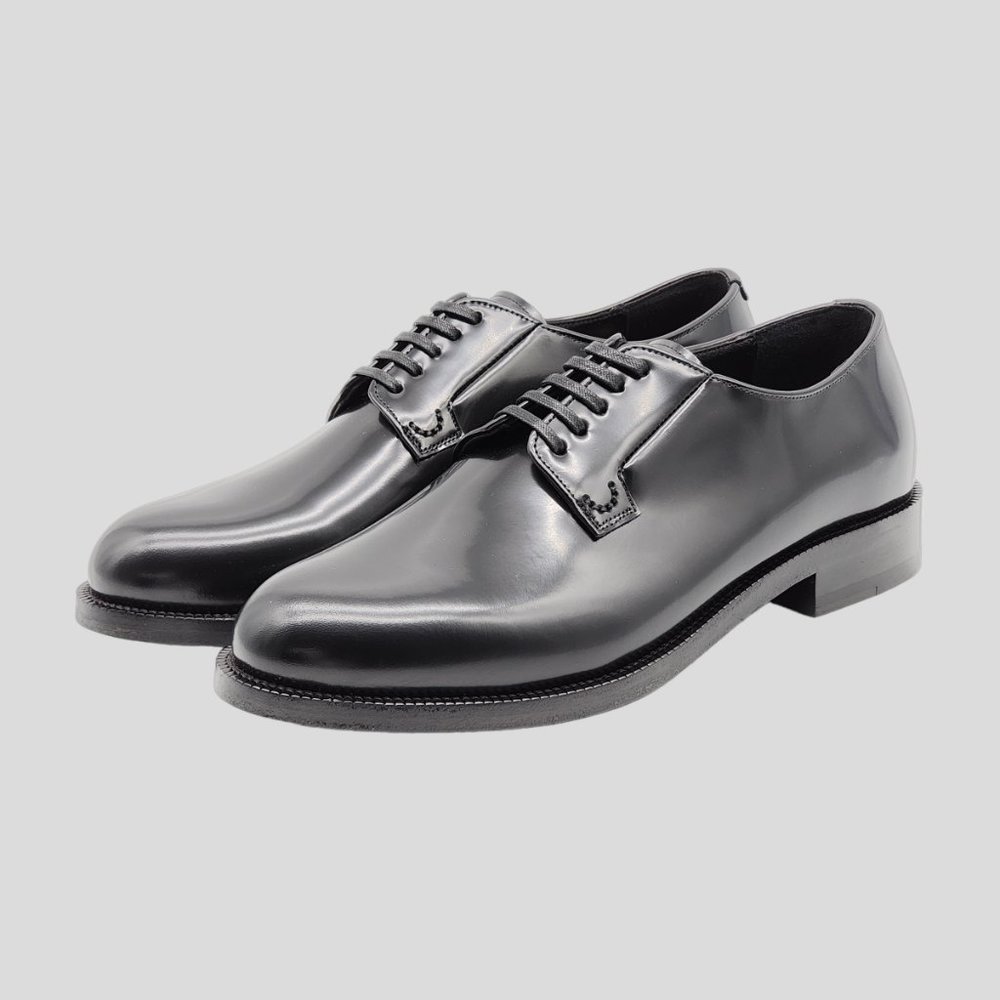 Celine Leather Lace-Up Derby Shoes Black Size 39 - Picture 4 of 8
